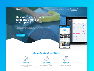 Clinpify Landing Page blue clinpify landing