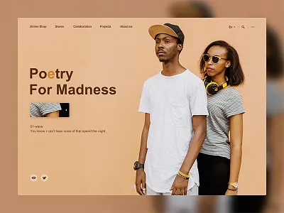 Fathion store page accessories animation e commerce fashion menu shop ui