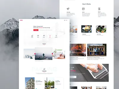 Travel Website concept concept dining ecommecy events movie nature parking travel web