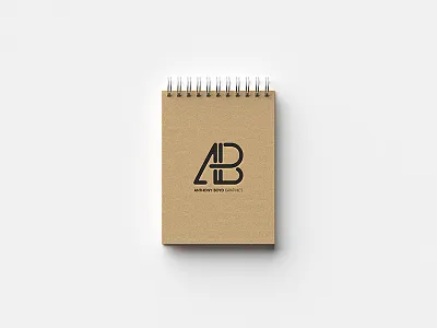 Modern Notebook Mockup branding free identity logo mockup modern notebook showcase