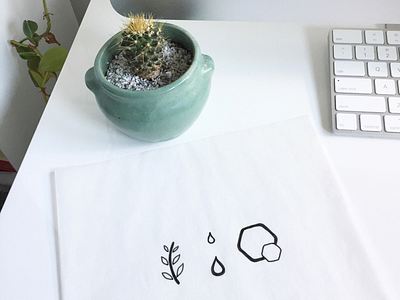 Final Sub-Mark Sketch branch designer handdrawn honey icon iconography ink organic sketch sketchbook submark