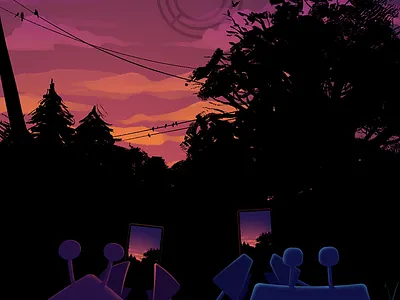 Circle wallpaper: October 2017 autumn circle colors crab design fall illustration phone photo silhouettes sunset wallpaper