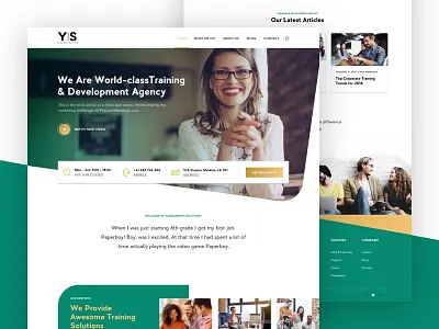 YoungSmith SOLUTIONS agency clean creatively design interface landing page trendy ui