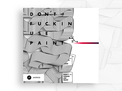 Card Project #025 cool daily dailyposter gradient paint poster simple stickman