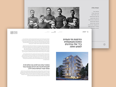 Asaf Lupo About Page about page architecture clean contractor minimal team ui ux website