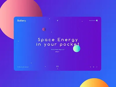 Battery battery gadjet space ui webdesign