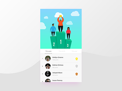 Leaderboard - Daily UI challenge 019 100daysofchallenge boad challenge daily dailyui game leader leaderboard rank thebeeest