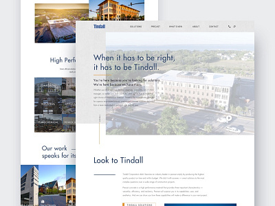 Precast Concrete Website blue clean grid landing page minimal ui web website