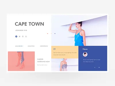 Conceptual Web UI book bright colorful design look lookbook shapes trend triangles ui web website
