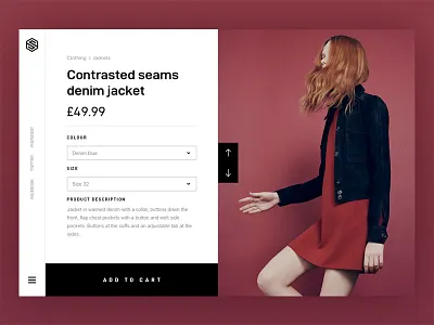 Product Detail Concept basket checkout design header minimal nav photography slideshow type typography ui web