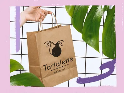 Tartalette bakery identity logo pear tartalette wrocław