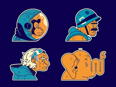 Porcelain Rocket Stickers art direction bicycle branding character design design digital art illustration illustrator print stickers vector