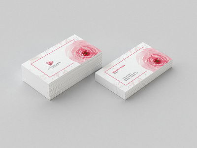 Floral Business Card branding business card corporate creative feminine floral identity minimal personal professional simple