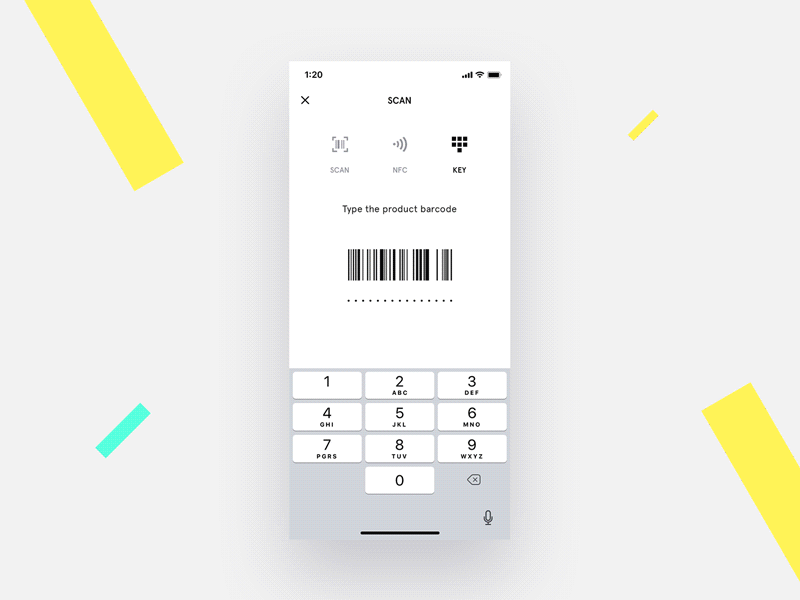 Bar & QR code Scanner app barcode camera interaction ios iphonex mobile qr code scanner shopping ui ux