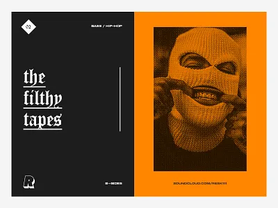 Filthy tapes — Art Direction agency duotone gothic layout minimal mix music orange photography raster studio typography