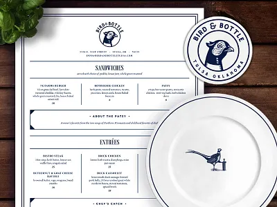 Bird & Bottle Opening Week! bars bird bottle brand branding forefathers logo design logos menu menu design restaurant tulsa