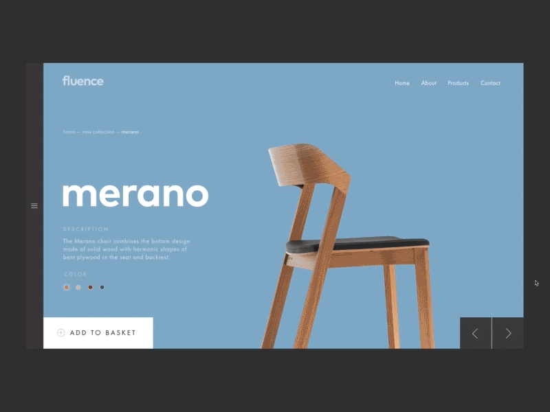 Hello you ;) animation chair interaction origami ui ux