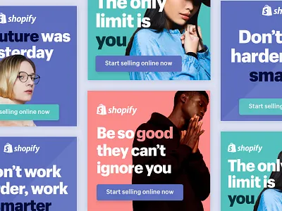 Google Ads – Shopify ad ads advertising bold bright color display google shopify typography web