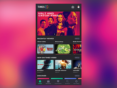 Video streaming app appui appux daily 100 challenge dailyui dark neon netflix userinterface video streaming videoapp