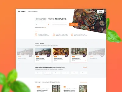 Donapettit landing page clean design food landing page minimalism orange sketch uidesign uxdesign web webdesign