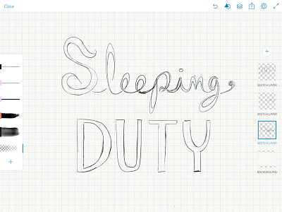 Sleeping Duty logo in progress logo sleeping beauty