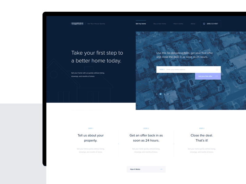 Real Estate Homepage homepage landing page layout property real estate web website