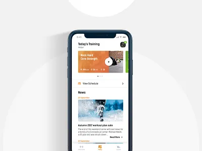 Fitness App app fitness iphonex pure sport ui ux x