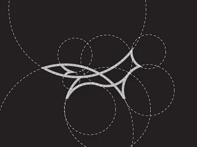 Fox Logo with Golden Ratio Grids a fox animal dainogo fox golden ratio grid logo grids line logo logo design mark