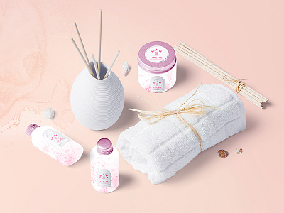Arcate Branding beauty cosmetics cozy nails pastel soft sweet women