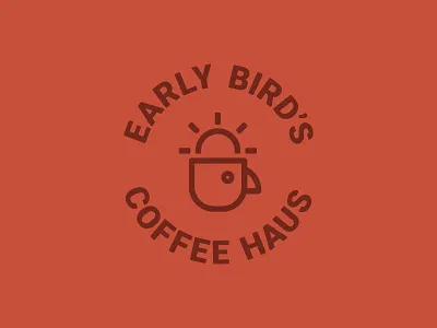 Early Bird's Coffee Haus bird birds brand coffee deutschland early german icon identity logo mug nashville