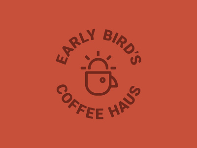 Early Bird's Coffee Haus bird birds brand coffee deutschland early german icon identity logo mug nashville