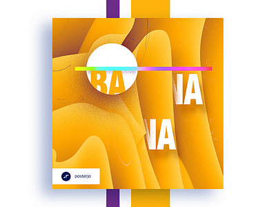 Cards Project #030 banana candy challenge cool daily fruit poster sweet yellow