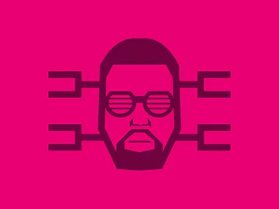 Kanye Madness Bracket art bracket hip hop illustration kanye west logo march madness music rap tournament