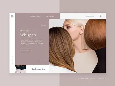 Homepage for a magazine color design grid home landing page ui ux web