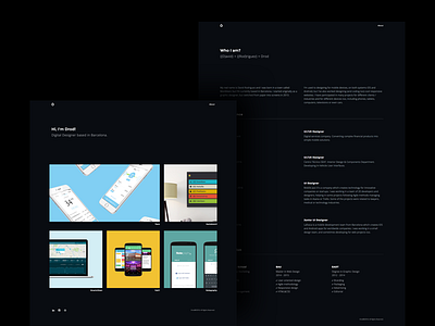 Portfolio Restyling about app dark feedback gallery interaction minimal portfolio project website