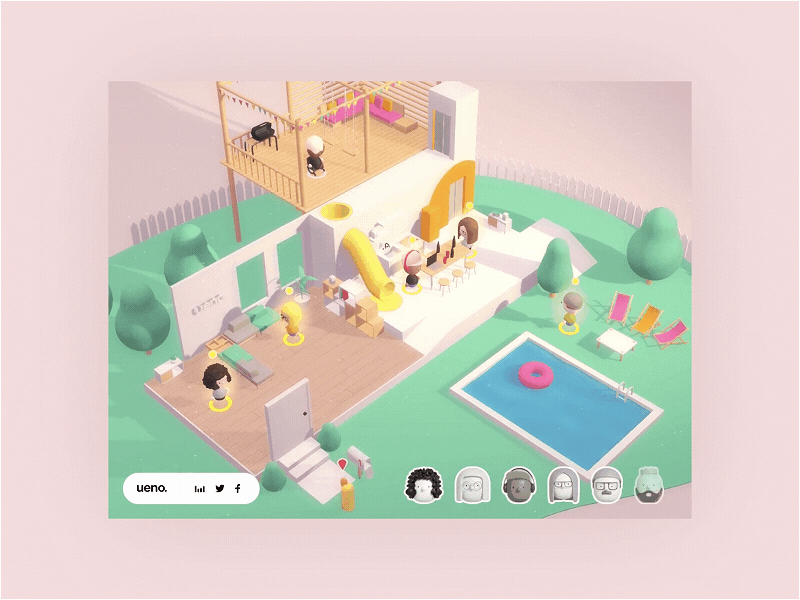 The Interview : Intro 3d characters house intro team ueno