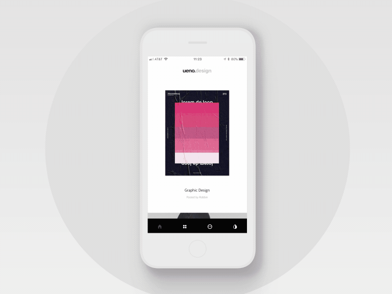 Ueno.Design; The app