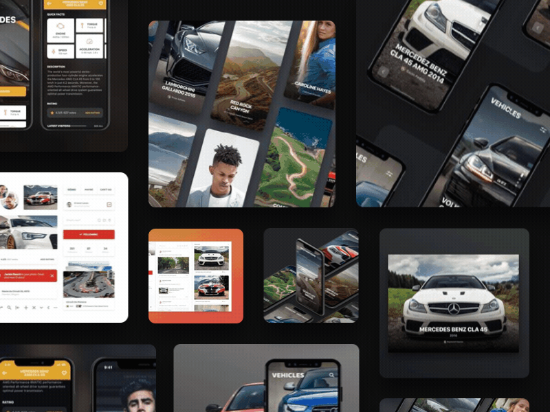 Why Automotive Themed Designs And Motion animation app article car interaction interface limousine motion parallax rollsroyce ui ux