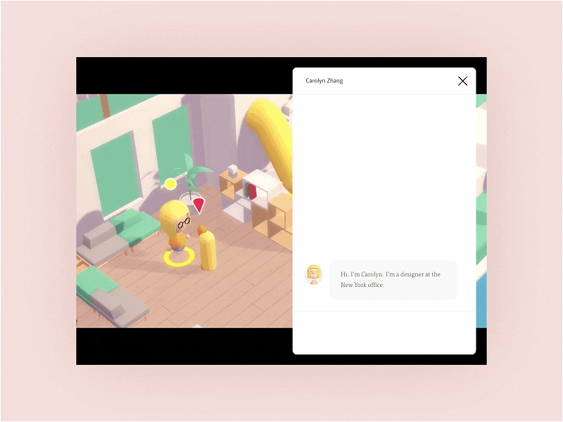 The Interview : Meet Carolyn 3d characters chat conversation house team ueno