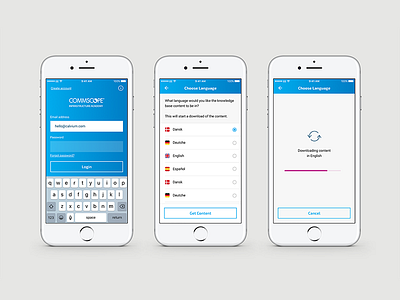 Cabling Science Commscope Academy - App Design app design art direction mobile app on boarding ui design user interface