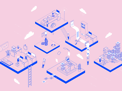 Isometric Illustration geometric illustration isometric