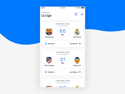 Livescore app application flat livescore minimal mobile sport ui user experience user interface ux