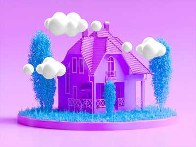 Game houses - 4 3d 3dsmax ai animation ar design game hosue icon illustration isometric landing page logo lowpoly motion graphics nature render uiux video vr