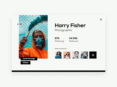 Daily UI: User Profile black and white dailyui minimalism user profile