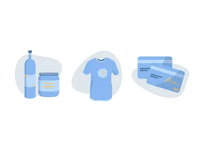 Product Illustrations bottles credit card figma illustration jars product shirt