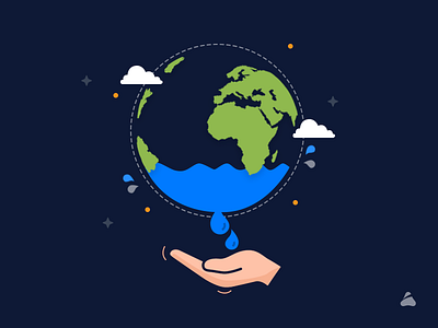 World Water Day! day flat graphic icon illustration water world