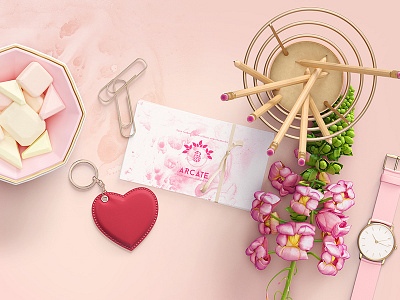 Arcate Branding beauty cosmetics cozy nails pastel soft sweet women