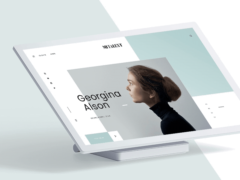 MITALENT | Free PSD Template animated clean clear free download free psd template free theme freebie freebies minimal simple theme ui design