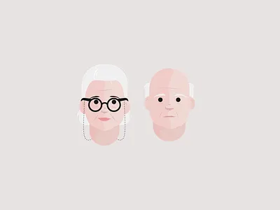 Old couple icon couple icon illustration senior