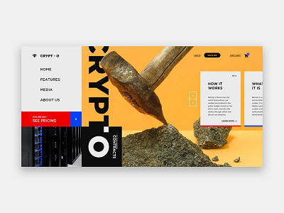 Mining bitcoin crypto interface landing layout minimal modern ui ux website
